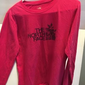 The North Face pink long sleeve T shirt Large